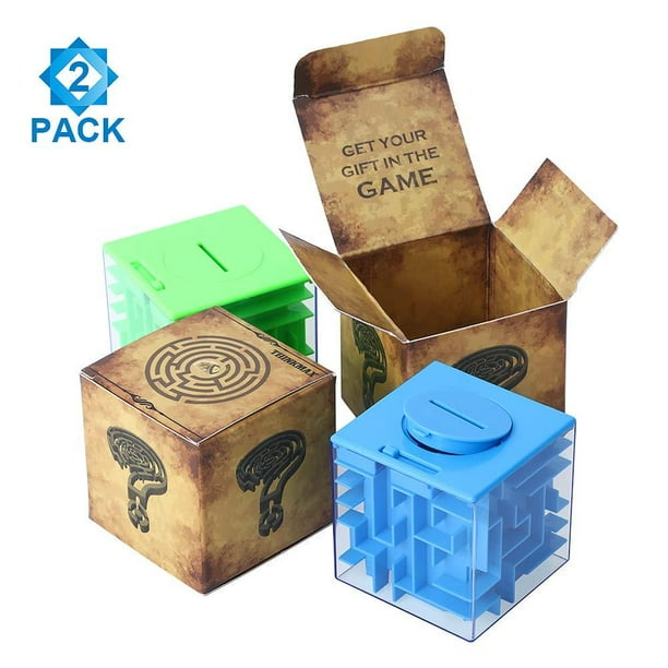 Perfect Money Holder Puzzle and Brain Teasers for Kids and Adults 2 Pack Money Maze Puzzle Box